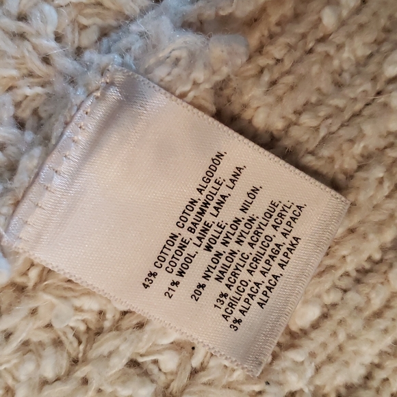 Moth for Anthropologie A-Line Cream Sweater with Zipper Size Small - Picture 8 of 13